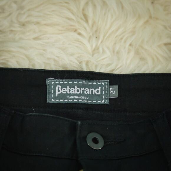 Betabrand Size 27 Black Cigarette Dress Ankle Zip Detail Zip Button Pants - Picture 4 of 6
